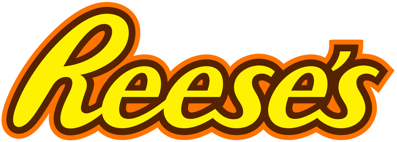 Reese´s Logo in gelb braun orange