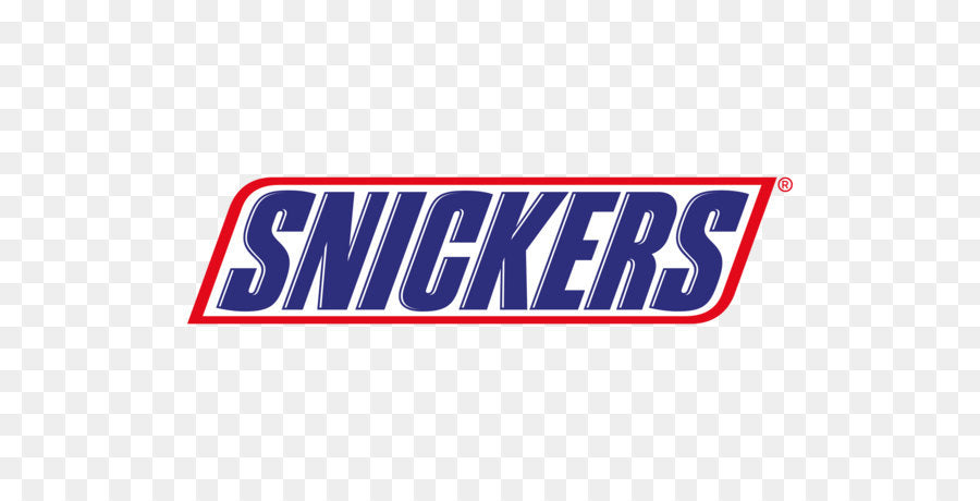 Standard Snickers Logo in Blau geschrieben Rot umrandet 