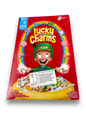 Lucky Charms Cereals 300g Vorderseite rote Verpackung mit gelber Schrift und Bild Marshmallowcereals