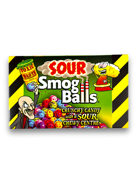 Toxic Waste Sour Smog Balls – saurer Kauspaß mit knackiger Schale und saurem Kern.