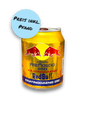 Red Bull Vietnam 250ml goldene Dose Vorderseite mit blauer Schrift und Stierabbildung 