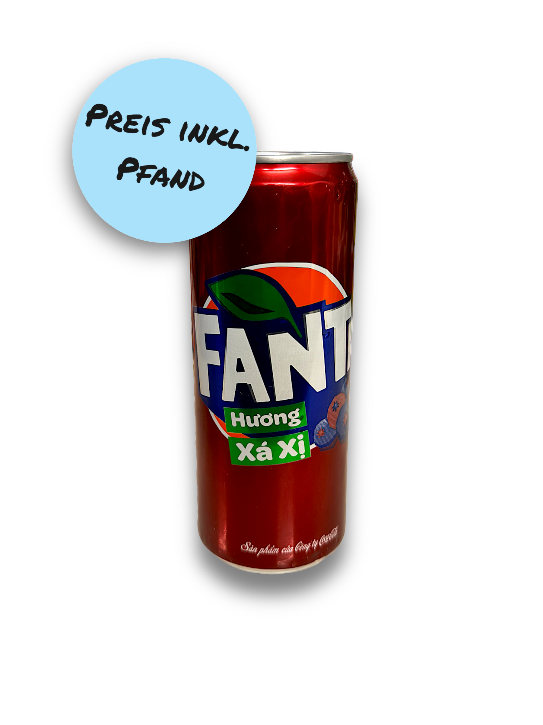 Fanta Sarsi in roter Dose, exotisch & Ideal für Abenteuerlustige.