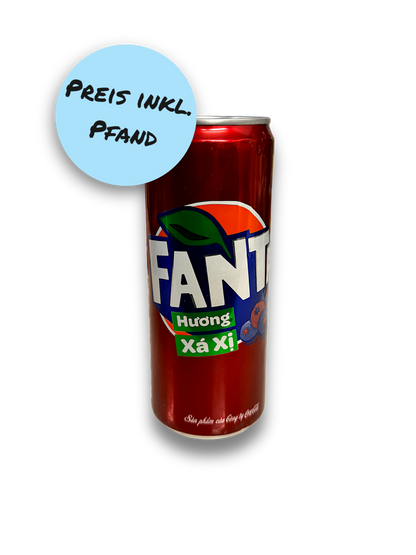 Fanta Sarsi in roter Dose, exotisch & Ideal für Abenteuerlustige.