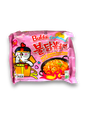 Buldak Hot Chicken Flavor Ramen Carbonara 130g Vorderseite Pinke Verpackung mit chinesischer Schrift