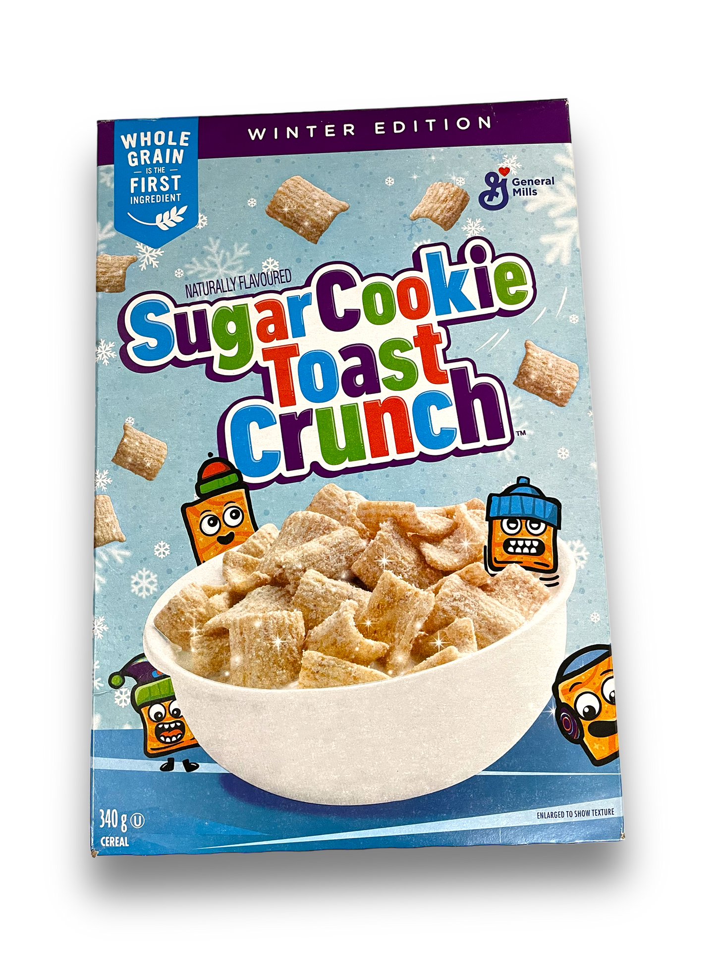 General Mills - Sugar Cookie Toast Crunch Frühstücksflocken 340g Vorderseite blaue Verpackung 