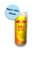 Red Bull Zero Sugar Dose in Gelb-Orange mit zwei roten Stieren, chinesische Schriftzeichen, zuckerfrei.