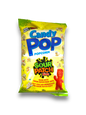 CandyPop Sour Patch Popcorn 149g gelbe Verpackung Vorderseite mit blauer Schrift und Produkt