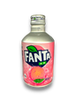 Fanta White Peach Japan 300ml Vorderseite Pinke Aludose mit Fanta Schriftzug und Pfirsich Abbildung 