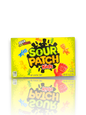 Sour Patch Kids 99g Vorderseite gelbe Verpackung mit bunter Schrift auf weißem Hintergrund 