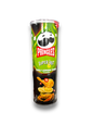 Pringles Lemon King Crab 110g Vorderseite grün-schwarze Verpackung auf weißem Hintergrund 