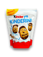 Kinder Kinderini 250g Vorderseite weiß-rote Verpackung mit bunter Schrift und Bild Kekse eiförmig