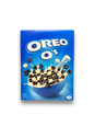 Verpackung von Oreo O’s Cereal, zeigt eine Schüssel mit Oreo-Ringen und Milchspritzern, 350g Packung