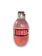 Bomba Energy Pink 250ml von Vorne dargestellt, auf Weißem Hintergrund Pinke Flasche 